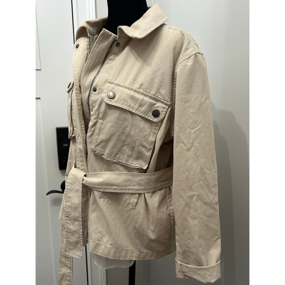 Banana Republic Utility Jacket Khaki Safari Belted Women’s Small - Picture 7 of 9